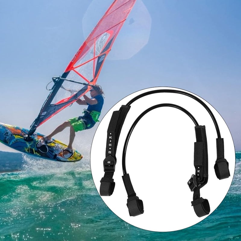 flexman 2Pcs Surfing Leash String, Adjustable TPU Secure Windsurfing Harness Lines, Windsurfing Equipment Leash Surfboard Surfing Accessory - Image 3